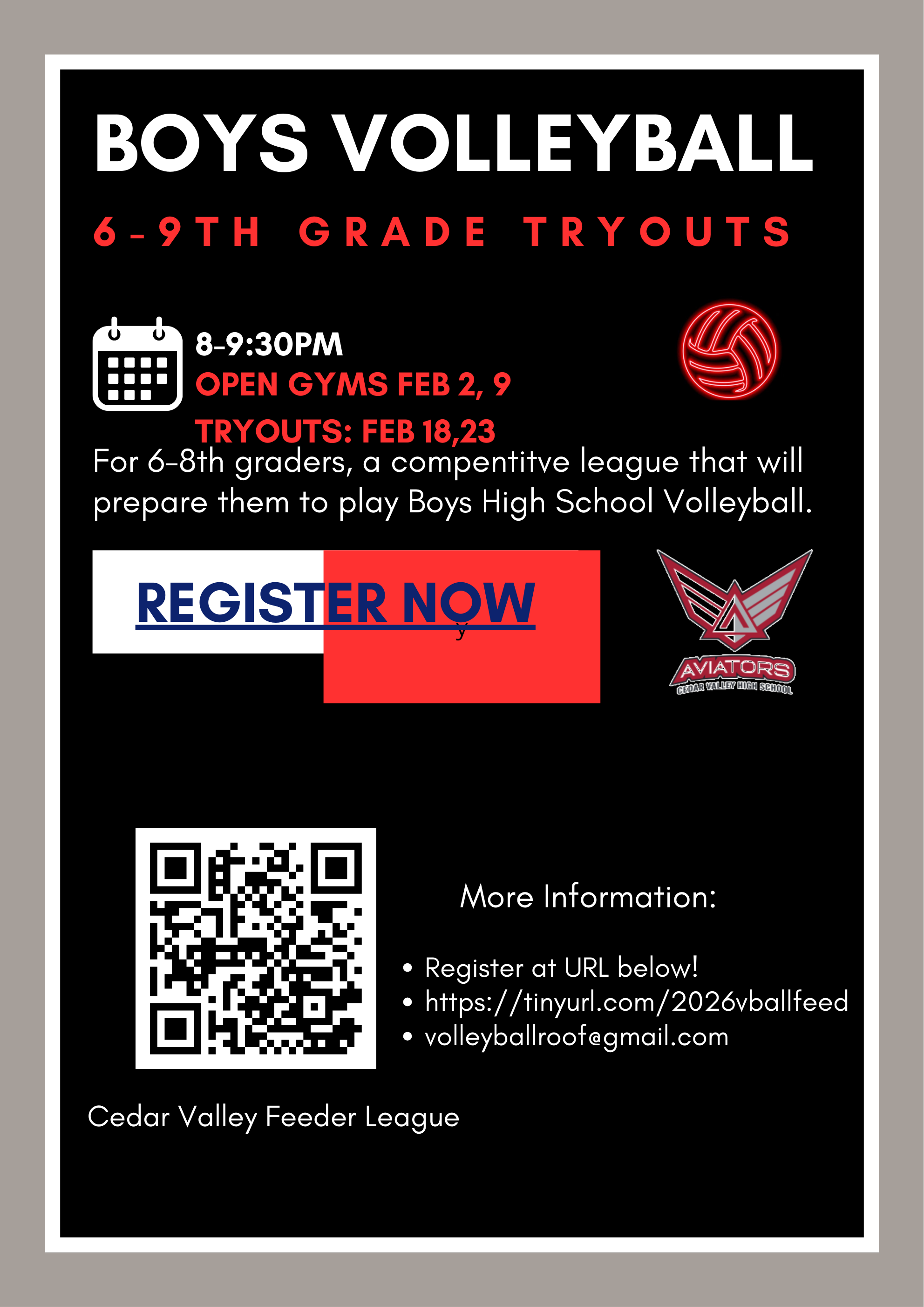 Boys Volleyball Feeder League 2026